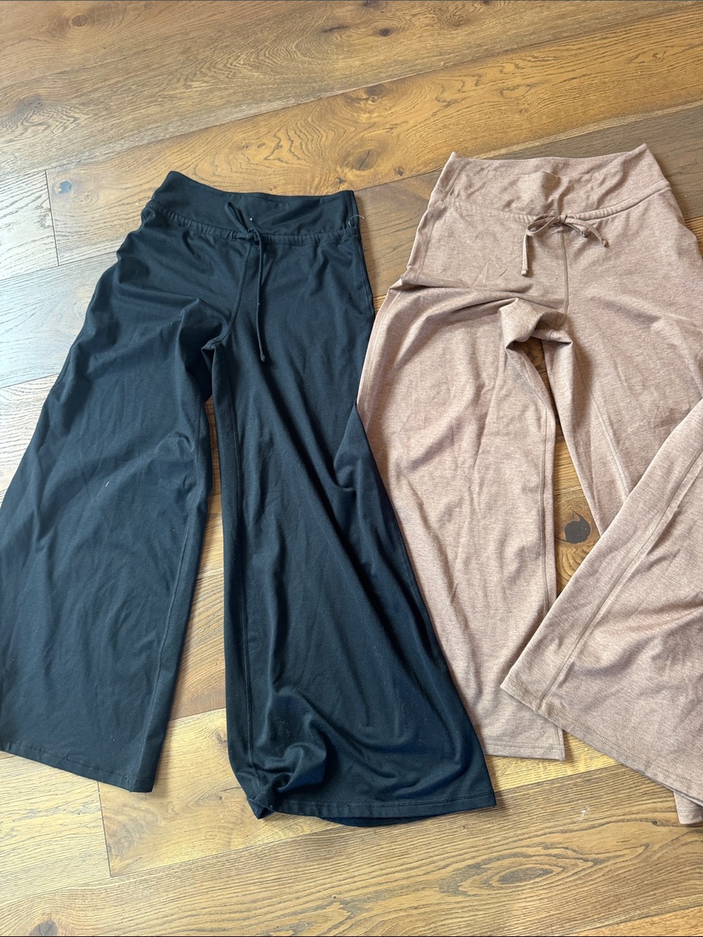 2 pairs-Old Navy womens Wide-Leg Sweatpants - Black & Brown